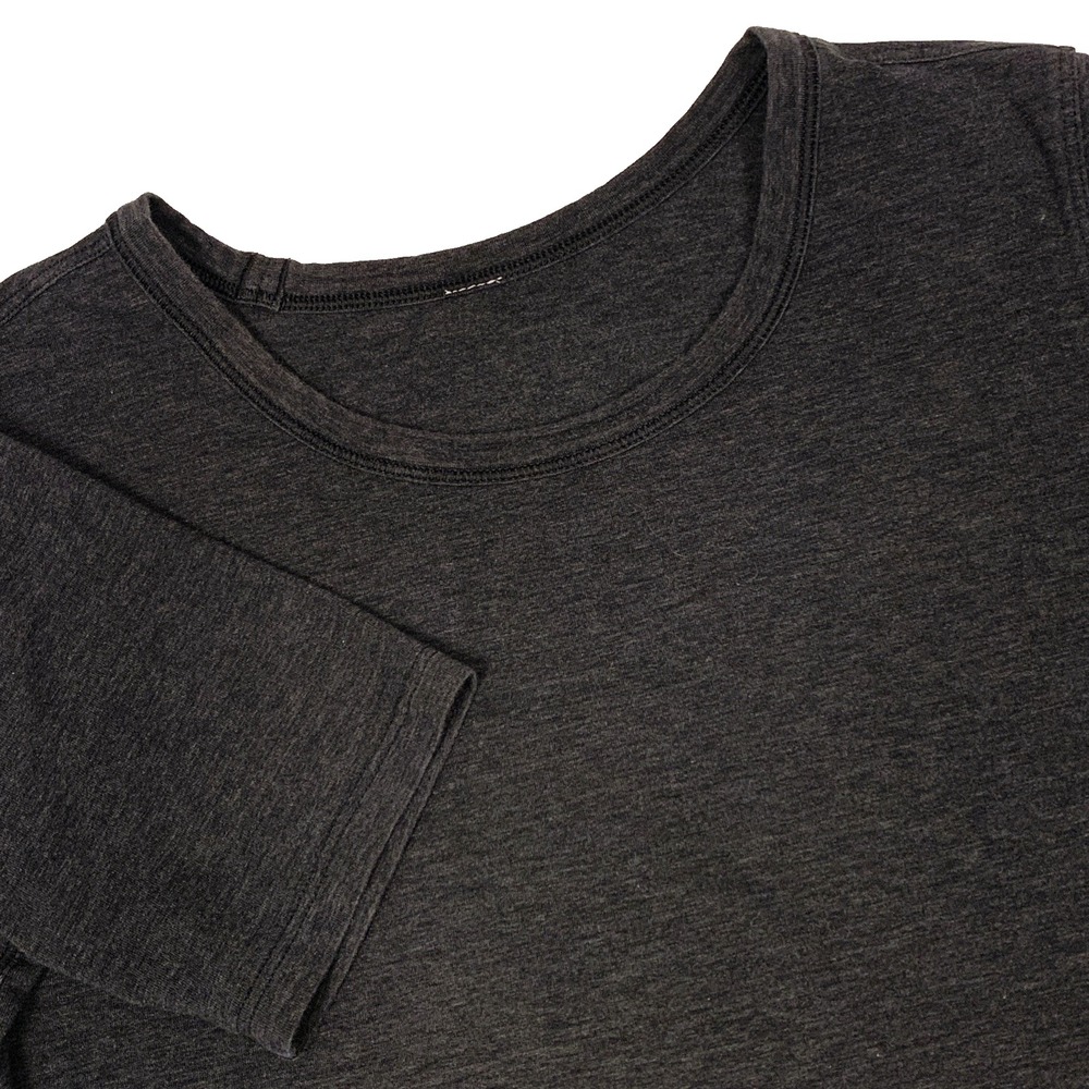 Lululemon Love Crewneck T-Shirt Heathered Grey Pima Cotton Womens Size 2